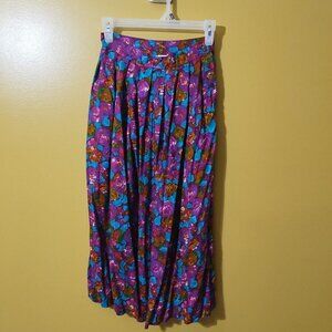 Vintage 90s Distinction Floral Midi Dress Size 6 Boho